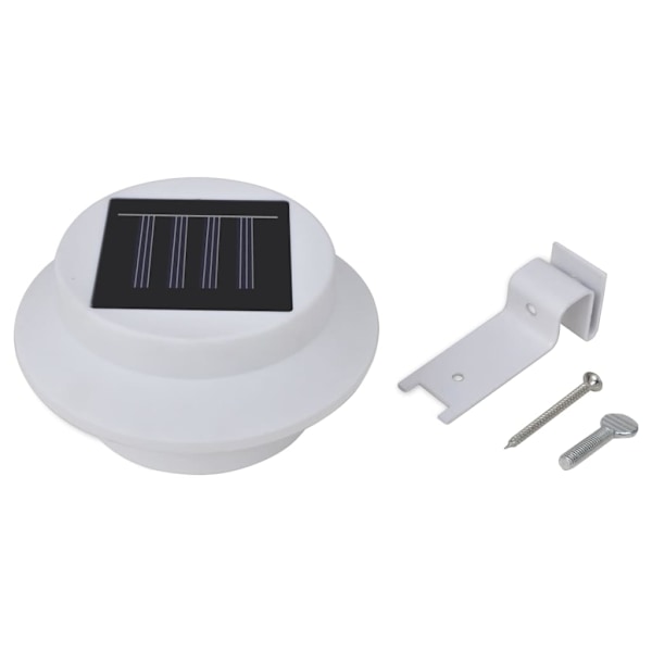vidaXL Solcellslampor för staket 12 st LED vit Vit