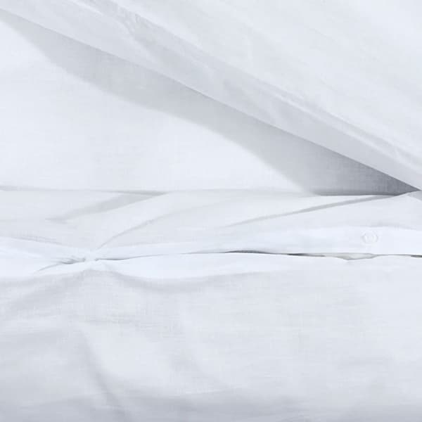vidaXL Bäddset vit 240x220 cm bomull Vit