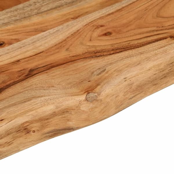 vidaXL Bordsskiva 140x40x2,5 cm rektangulär massiv akacia rustik kant Brun