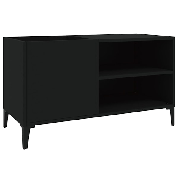 vidaXL Stereobänk svart 84x38x48 cm konstruerat trä Svart