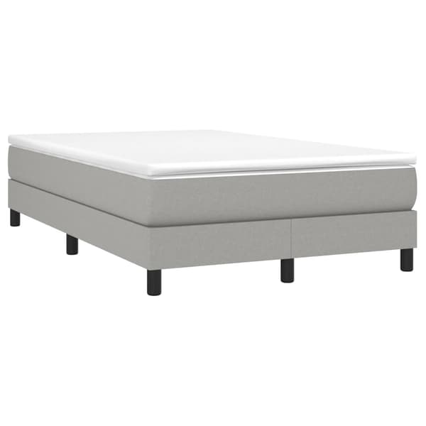 vidaXL Sängram utan madrass ljusgrå 120x200 cm tyg Grå