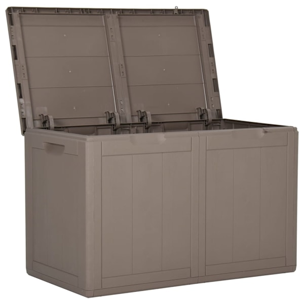 vidaXL Dynbox 180 liter brun PP-träliknande Brun