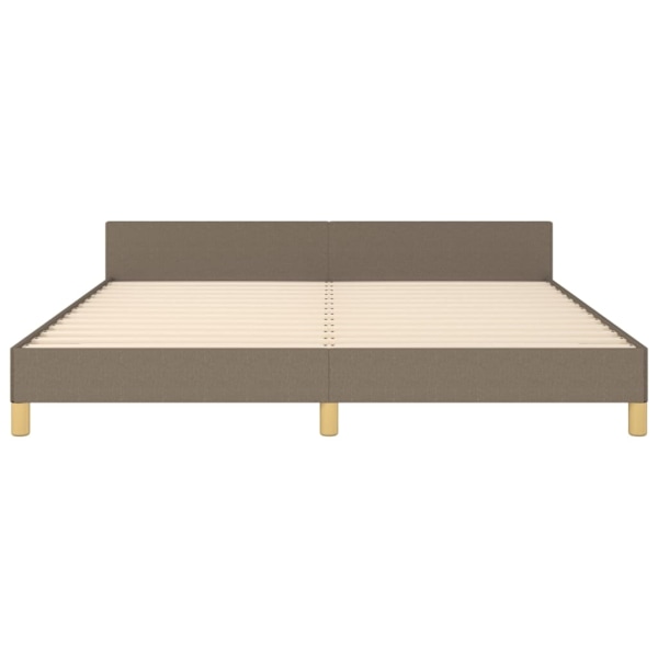 vidaXL Sängram utan madrass taupe 180x200 cm tyg Taupe