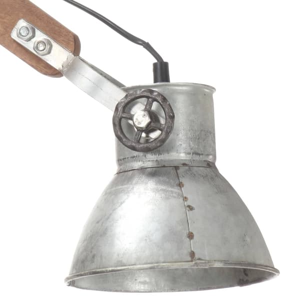 vidaXL Vägglampa industriell stil silver rund E27 Silver