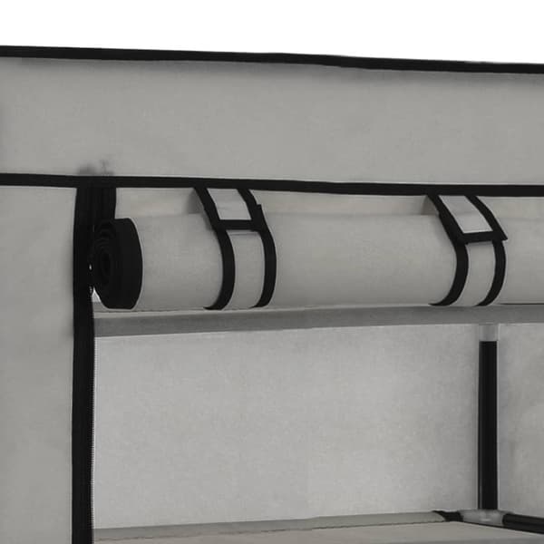 vidaXL Skoförvaring med överdrag grå 58x28x106 cm tyg grå