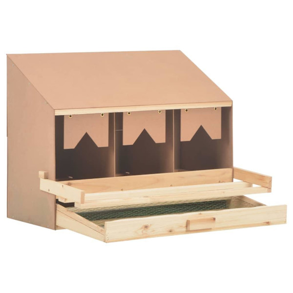 vidaXL Värprede 3 fack 72x33x54 cm massiv furu