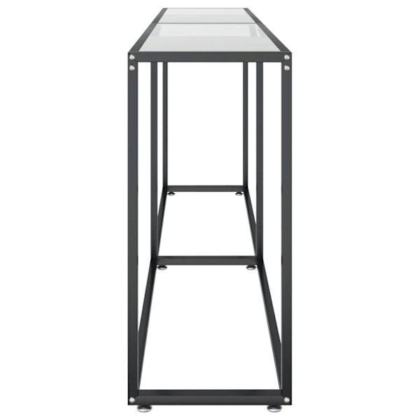 vidaXL Konsolbord transparent 200x35x75,5 cm härdat glas Transparent
