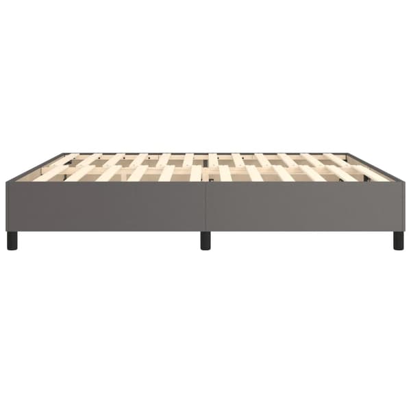vidaXL Sängram grå 200x200 cm konstläder Grå