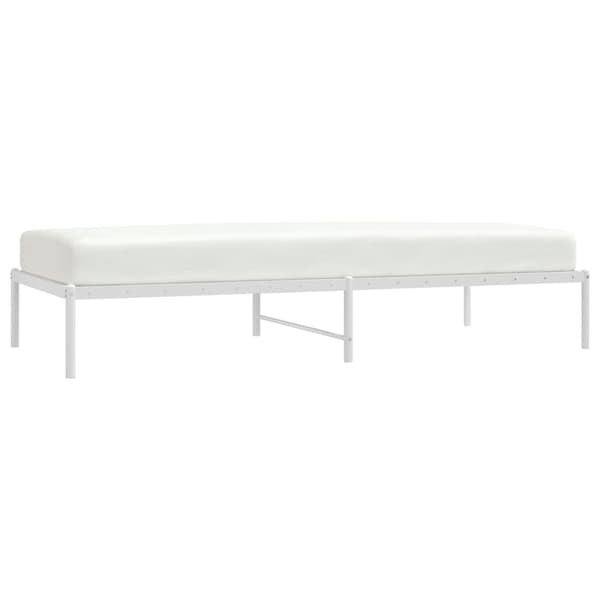 vidaXL Sängram metall vit 90x200 cm Vit