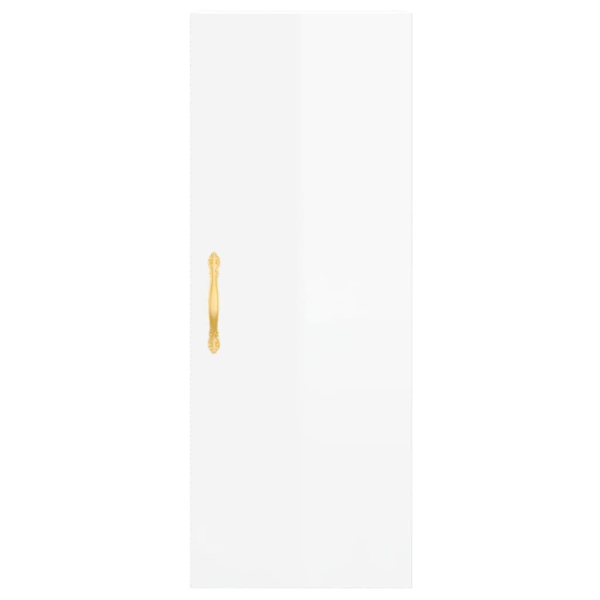 vidaXL Högskåp vit högglans 34,5x34x180 cm konstruerat trä Vit