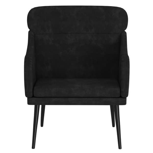 vidaXL Fåtölj svart 63x76x80 cm sammet art