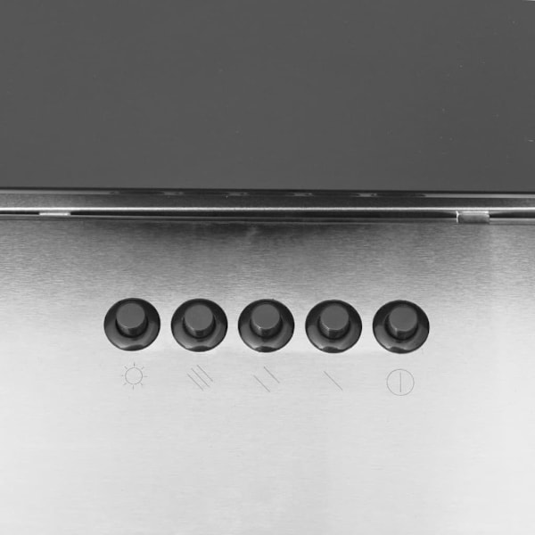 vidaXL Köksfläkt 60 cm rostfritt stål och härdat glas silver Silver