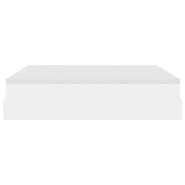 vidaXL Ottoman sängram med madrasser vit 160x200 cm konstläder Vit