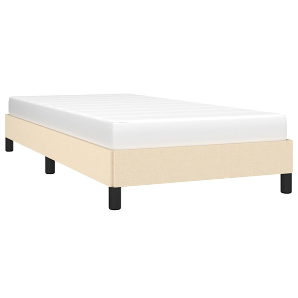 vidaXL Sängram gräddvit 80x200 cm tyg Kräm