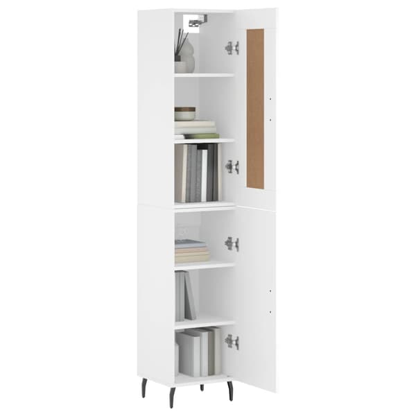 vidaXL Högskåp vit 34,5x34x180 cm konstruerat trä Vit
