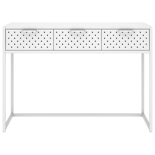 vidaXL Konsolbord vit 106x35x75 cm stål Vit