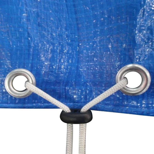 vidaXL Poolöverdrag rektangulär 394x207cm polyeten Blå