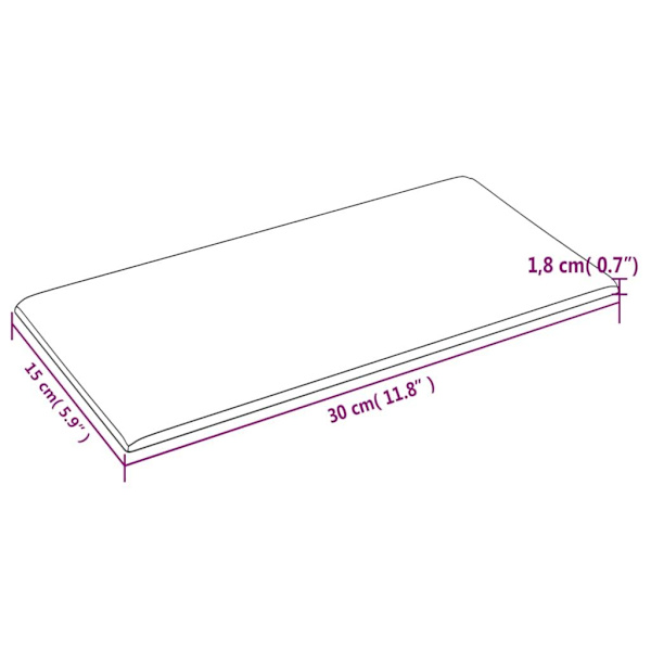 vidaXL Väggpaneler 12 st mörkgrå 30x15 cm tyg 0,54 m² Grå