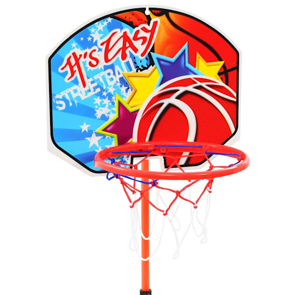 vidaXL Basketkorg med boll för barn multifärg