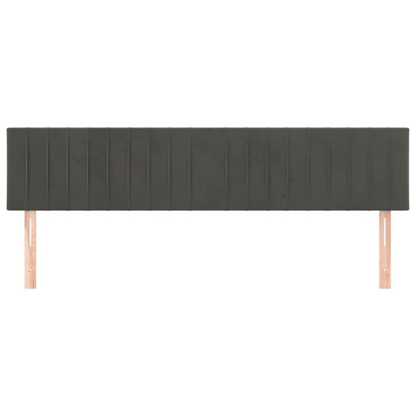 vidaXL Huvudgavlar 2 st mörkgrå 100x5x78/88 cm sammet Grå