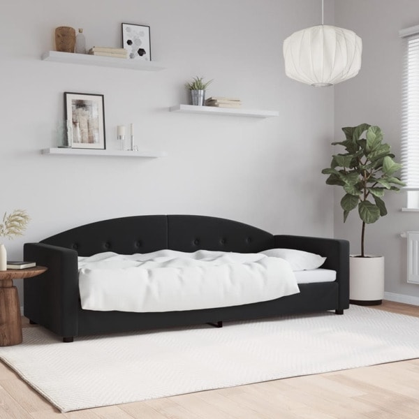 vidaXL Dagbädd svart 80x200 cm sammet Svart