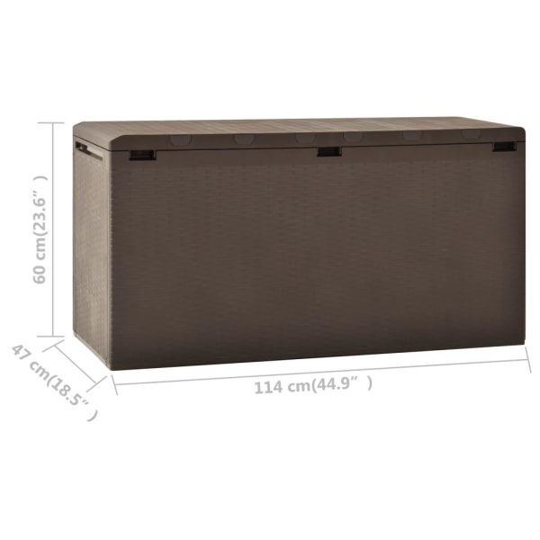 vidaXL Dynbox brun 114x47x60 cm Brun