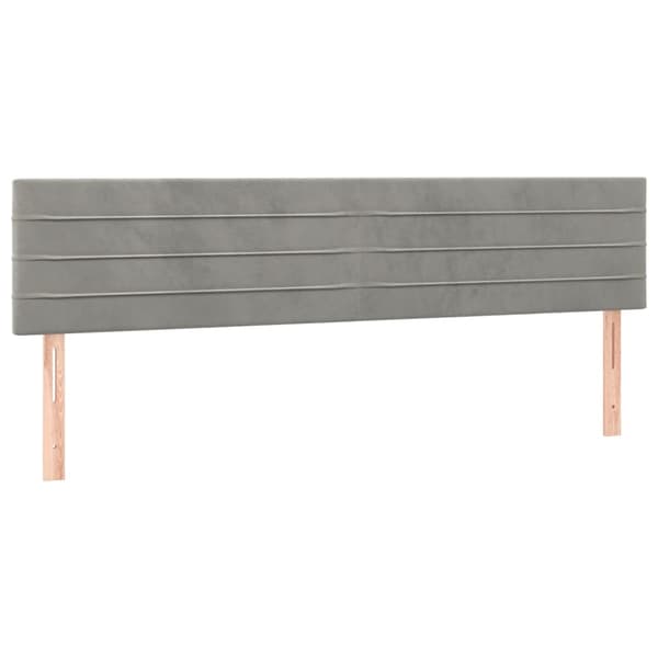 vidaXL Ramsäng med madrass ljusgrå 120x190 cm sammet Grå