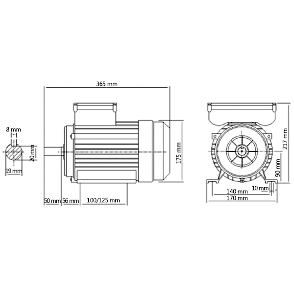 vidaXL 1-fas elektrisk motor aluminium 2,2kW/3HK 2-polig 2800