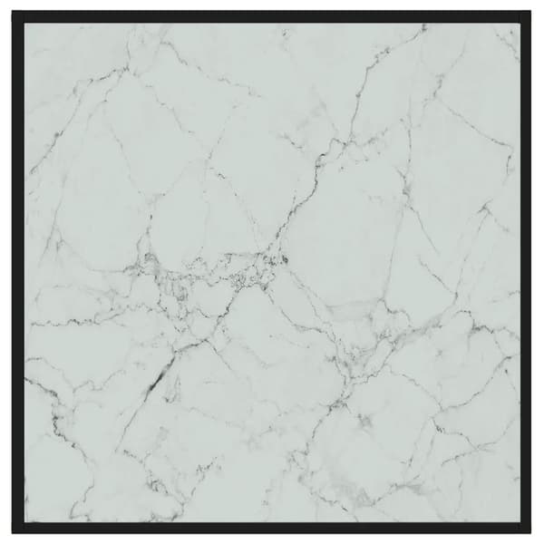 vidaXL Soffbord vit 80x80x35 cm härdat glas Vit