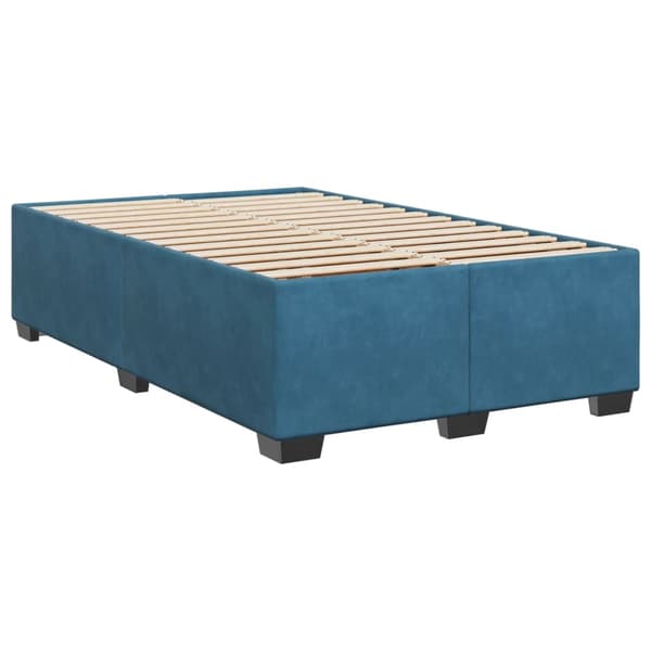 vidaXL Ramsäng med madrass blå 120x200 cm sammet Blå