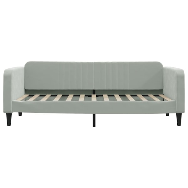 vidaXL Dagbädd utdragbar ljusgrå 90x200 cm sammet Grå