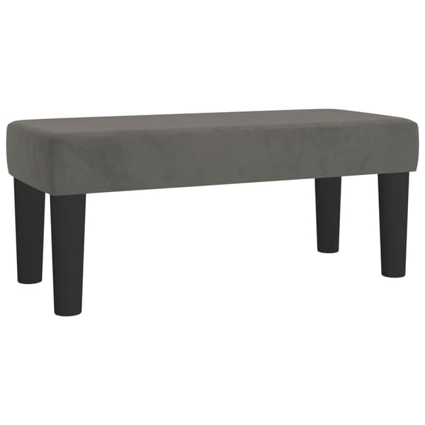 vidaXL Ramsäng med madrass mörkgrå 100x200 cm sammet Grå