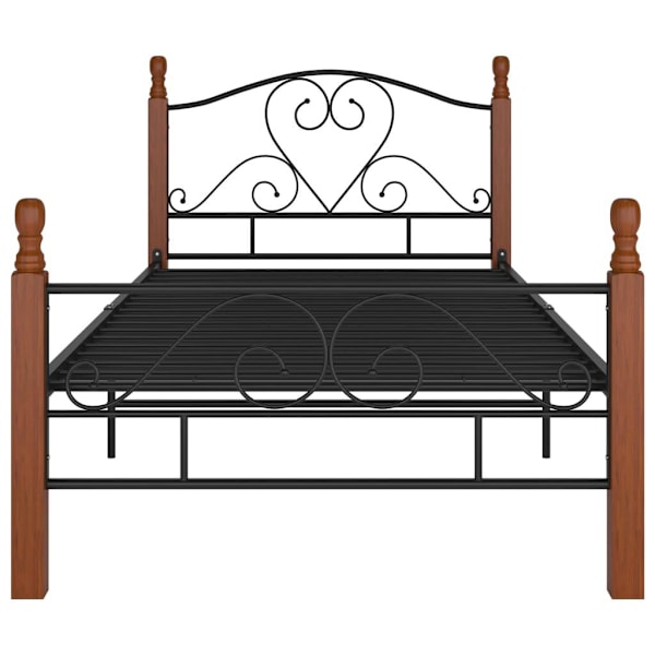vidaXL Sängram svart metall 100x200 cm Svart