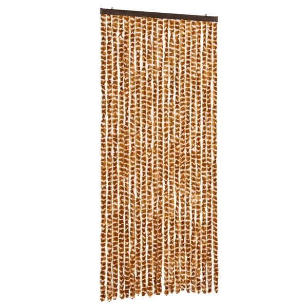 vidaXL Insektsdraperi ockra och vit 90x220 cm chenille Gul