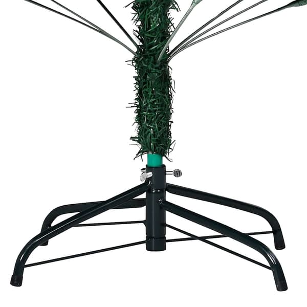 vidaXL Belyst plastgran med kulor grön 240 cm Grön