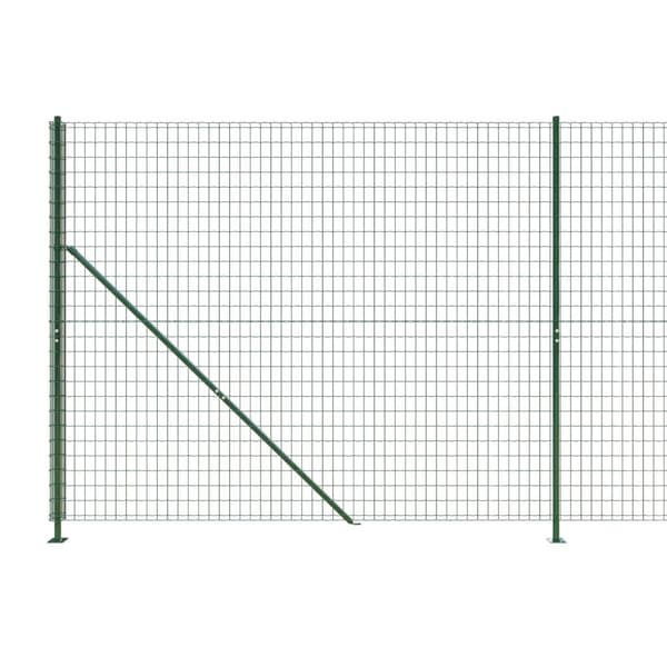vidaXL Stängsel med stolpsko grön 2x25 m Grön