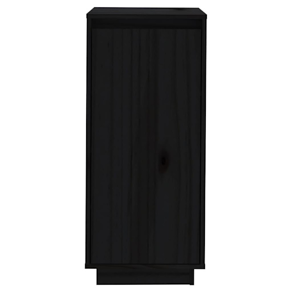 vidaXL Skoskåp svart 35x35x80 cm massiv furu Svart