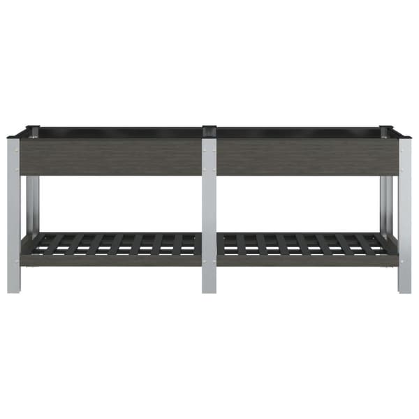 vidaXL Upphöjd odlingslåda grå 200x50x75 cm WPC Grå