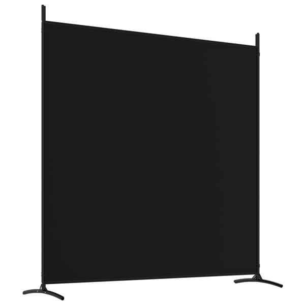 vidaXL Rumsavdelare 4 paneler svart 698x180 cm tyg art