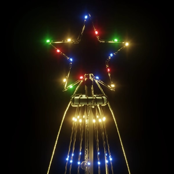 vidaXL Julgran med markspett 1134 färgglada lysdioder 800 cm Flerfärgsdesign