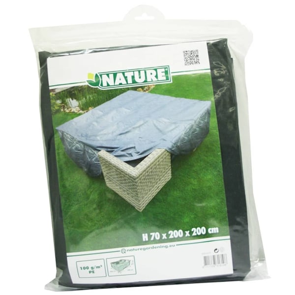 Nature Överdrag för lågbord och stolar 200x200x70 cm grå
