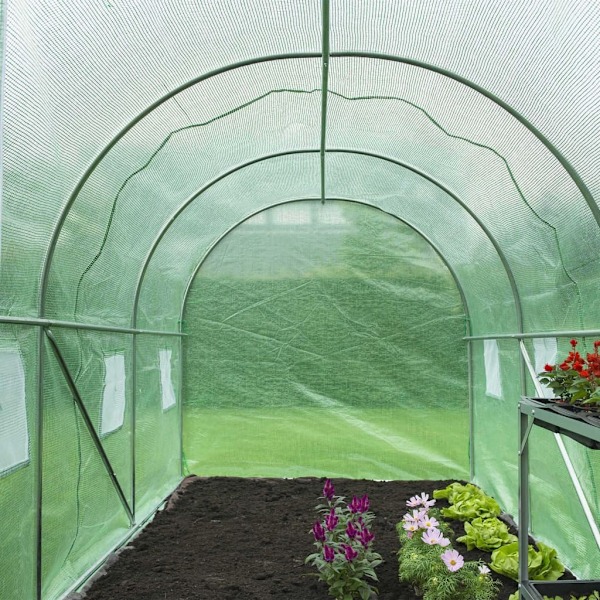 Nature Växthus 3,5x2x2 m grön Grön