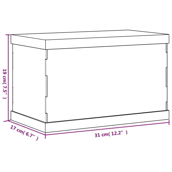 vidaXL Akryllåda transparent 31x17x19 cm Transparent