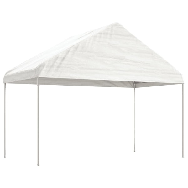 vidaXL Paviljong med tak vit 17,84x4,08x3,22 m polyeten Vit