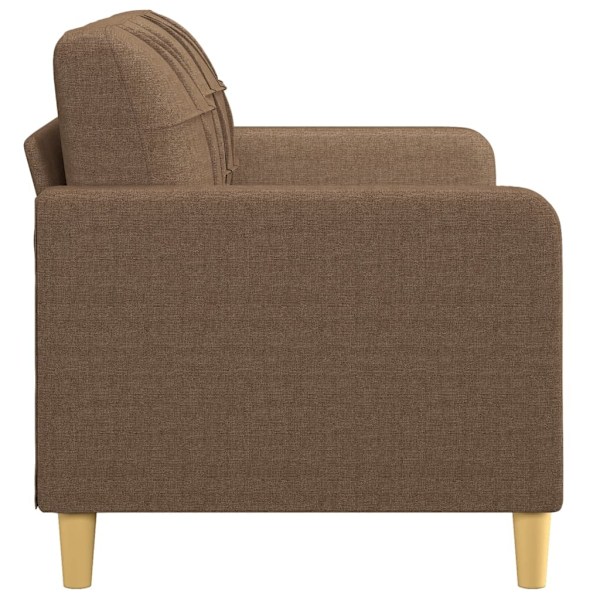 vidaXL 2-sitssoffa brun 140 cm tyg Brun