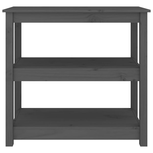 vidaXL Konsolbord grå 80x40x74 cm massiv furu Grå