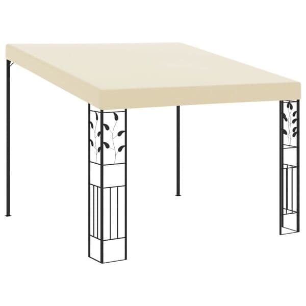 vidaXL Väggmonterad paviljong 3x3x2,5 m gräddvit Creme