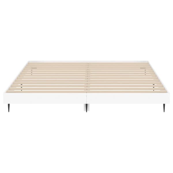 vidaXL Sängram vit 160x200 cm konstruerat trä Vit