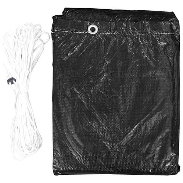 vidaXL Hammockskydd 2 st 6 öljetter 185x117x170 cm Svart