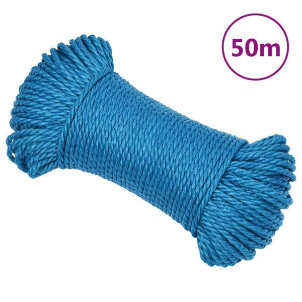 vidaXL Rep blå 6 mm 50 m polypropylen